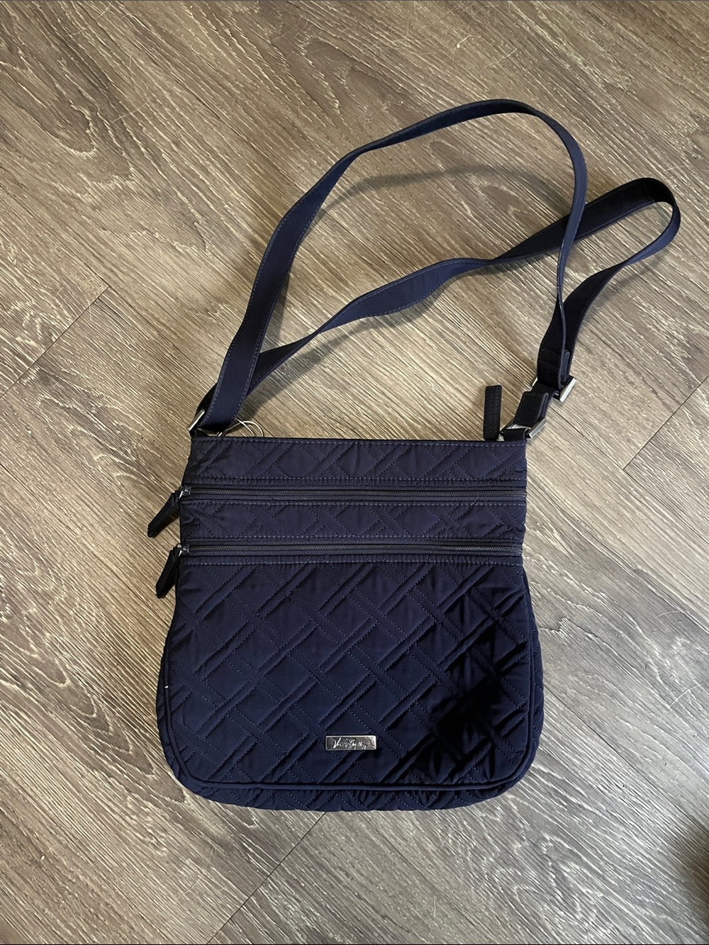Vera Bradley Quilted Crossbody Bag - Navy Blue